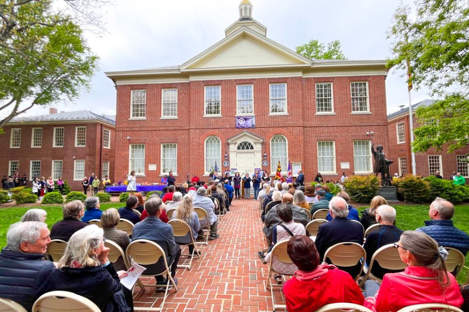 Photo Courtesy of Town of Easton. Crowd gathers during Talbot Day.