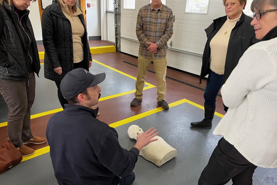 Emergency Services Paramedic explains basics of CPR.