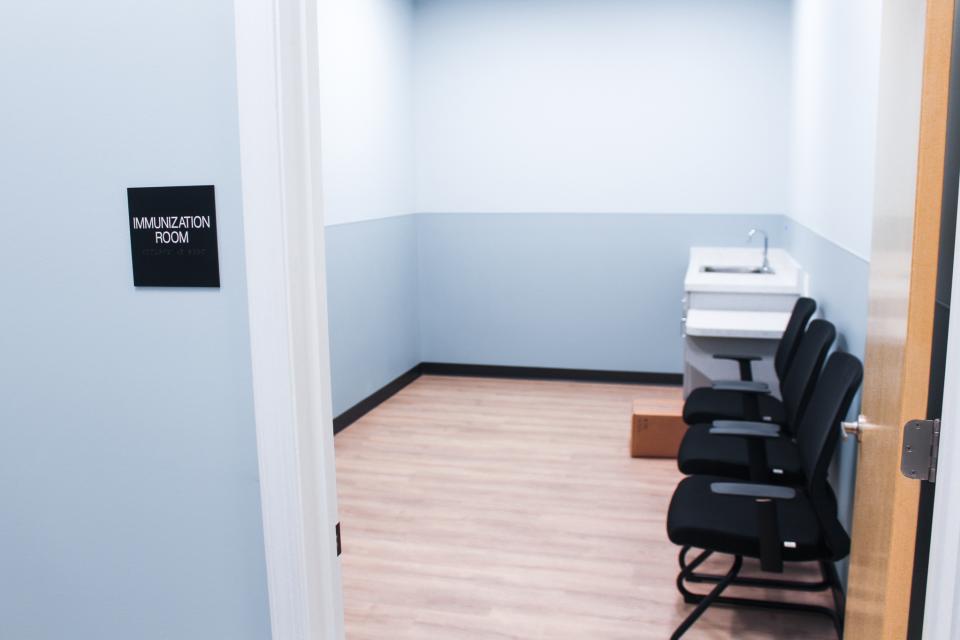 Staff will be able to administer vaccinations from the immunization clinical area.