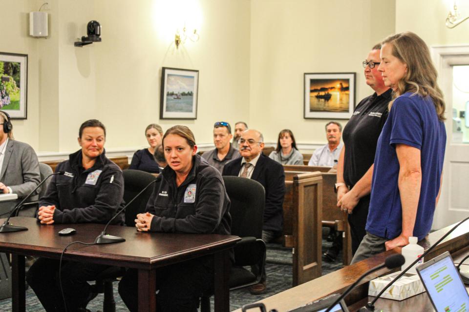 Rachael Cox, Paramedic and Program Coordinator at the Department of Emergency Services informs Council about the Mobile Integrated Health (MIH) program in Talbot County.