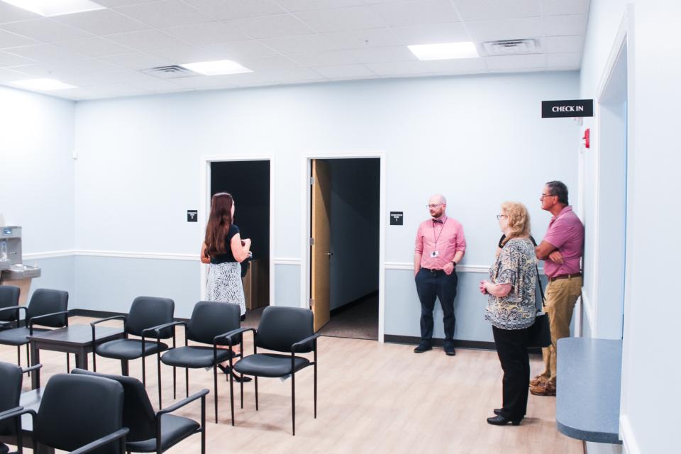 Waiting room at new Health Department.