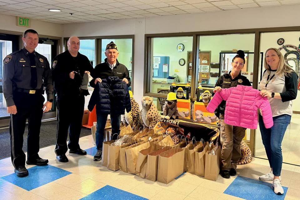 The Talbot County Sheriff&#039;s Office in partnership with Talbot Goes Purple and VFW Post 5118 dropped coats off at Chapel District Elementary School.