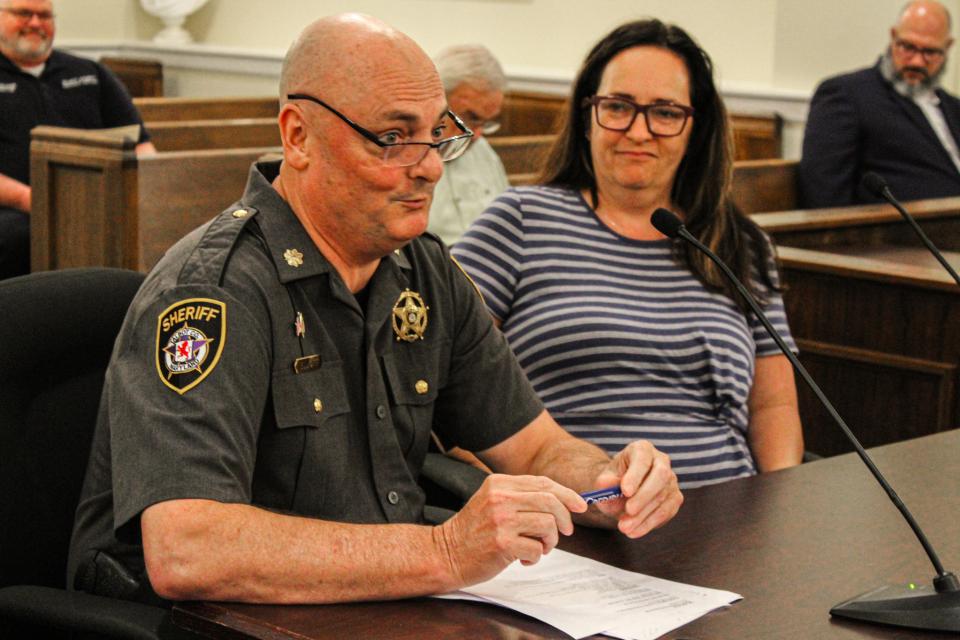Major Steve Elliott of the Talbot County Sheriff’s Office, and Kelley Callaghan, Director of Grace Street Recovery