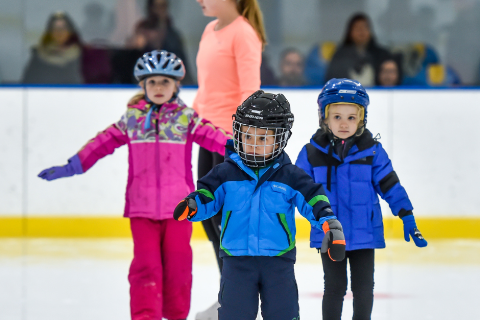 Children ice skating at Talbot County Parks and Recreation.