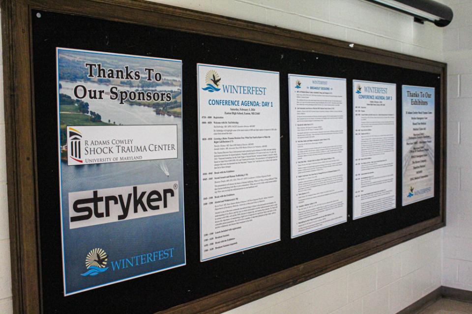 The schedule for the packed weekend of training.