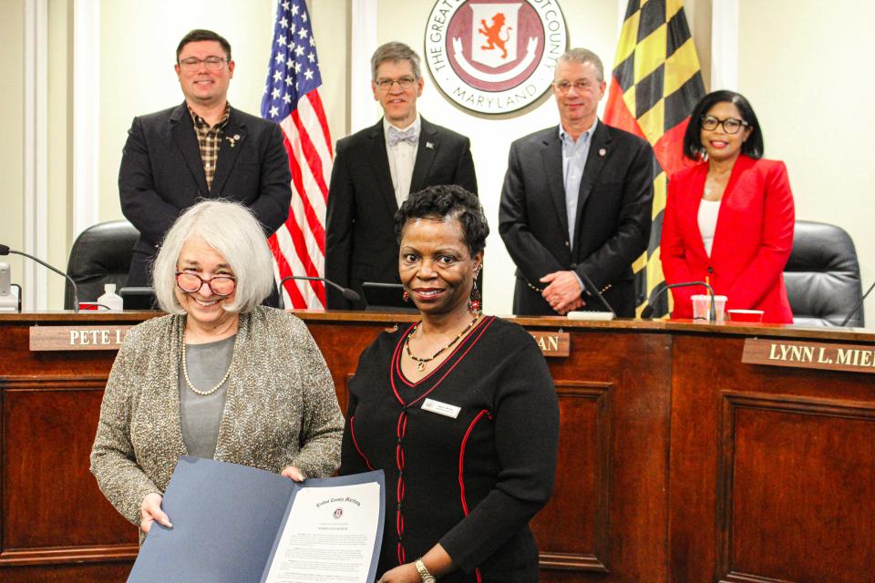 Kay Brown, Assistant Director presented with Certificate of Recognition for Water&#039;s Edge Museum, located in Oxford MD.