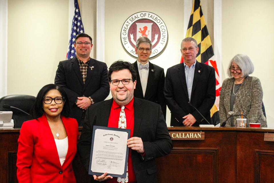 Mr. Jeremy Hillyard presented with Certificate of Recognition for Teacher of the Year