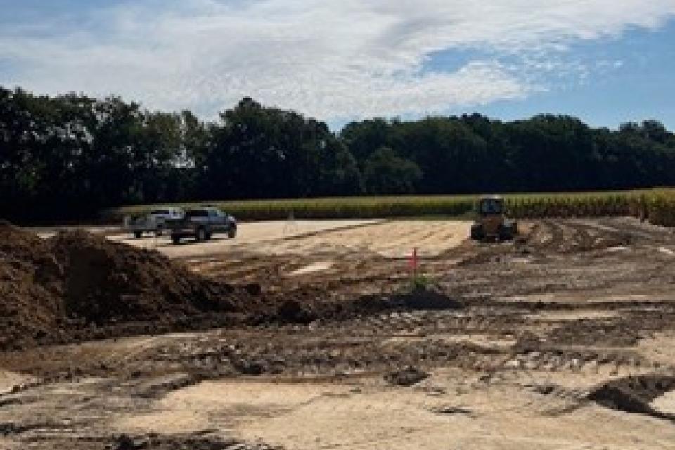 Site grading at the future home of the North EMS Station, September 2025.